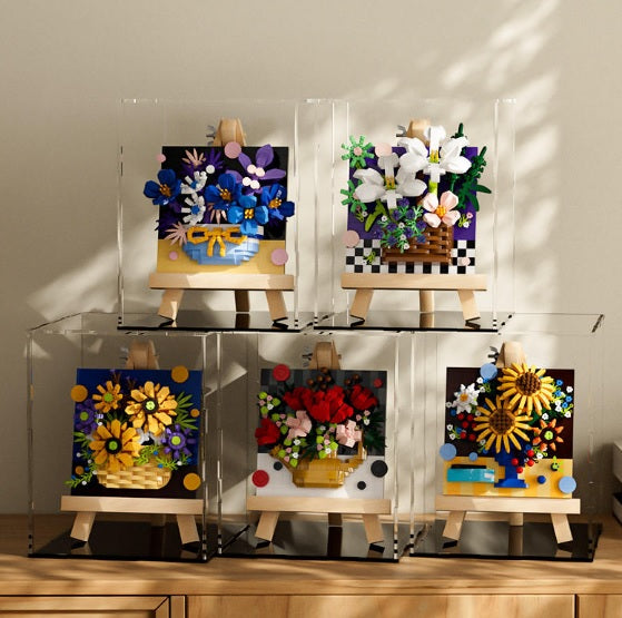 Floral Bouquet Building Kit – 3D Flower Display Micro Build Set