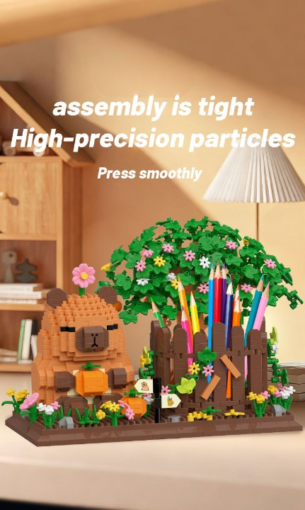 Capybara Pen Holder Building Kit – Cute Tree House Micro Build