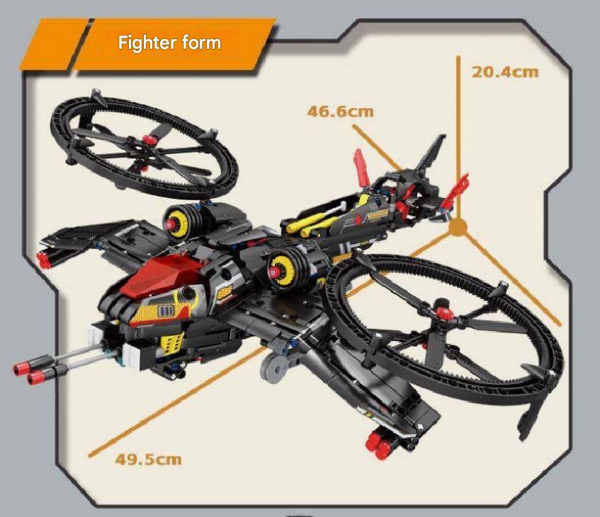 Black Lightning Mecha Building Kit – Twin Wing Combat Robot Display