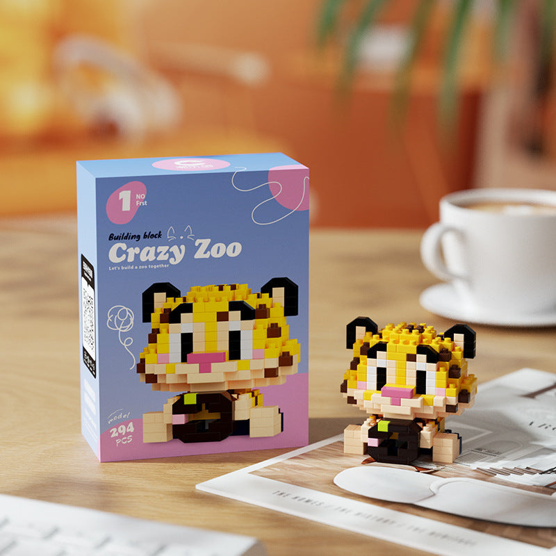 Cartoon Animal Head Building Kit – Cute Scout Micro Build Set