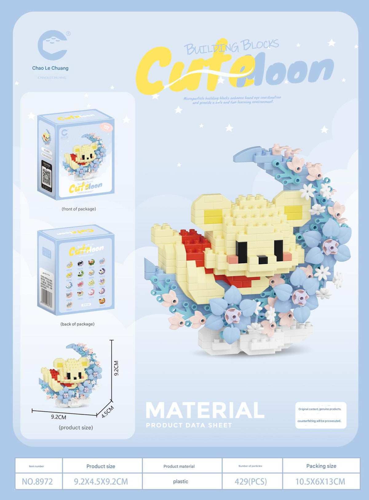 Animal Floral Wreath Building Kit – Cute Moonlit Micro Build