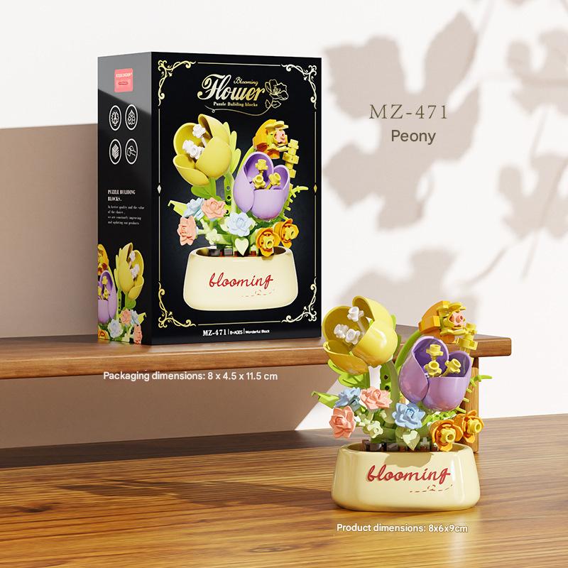 Flower Pot Garden Building Kit – Mini Floral Micro Build Set