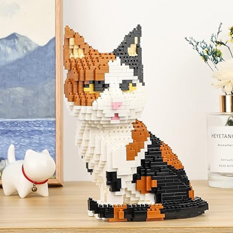 Cat Building Kit – Realistic Lifelike Cat Micro Build Set