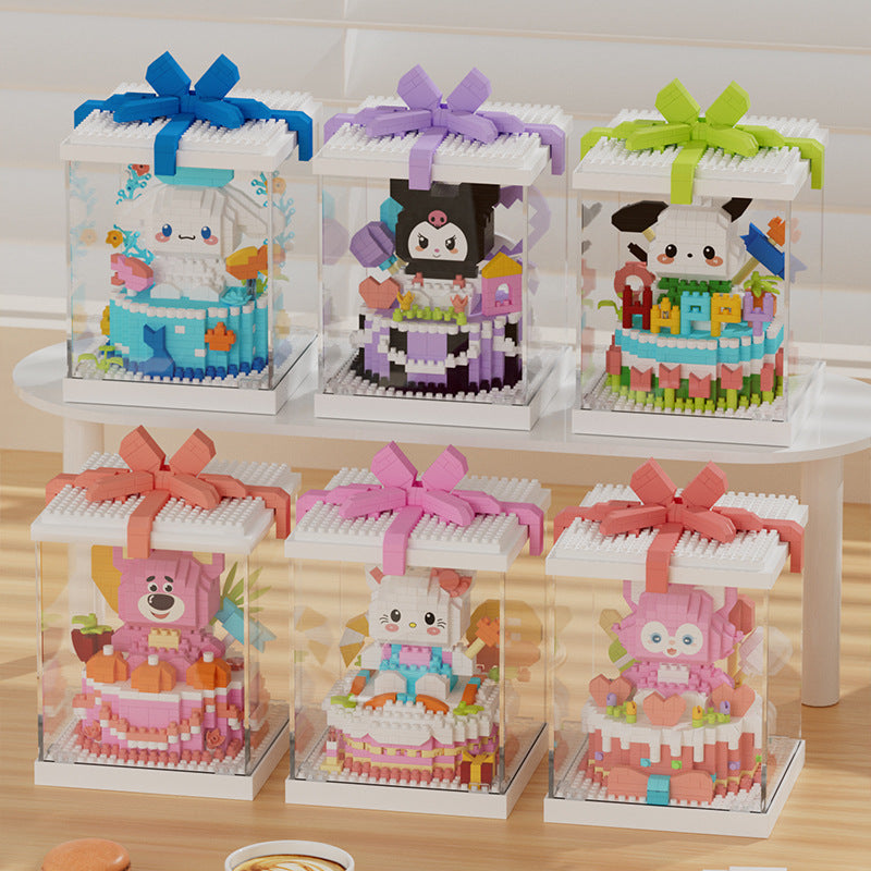 Animal Birthday Cake Building Kit – Cute Gift Box Micro Build