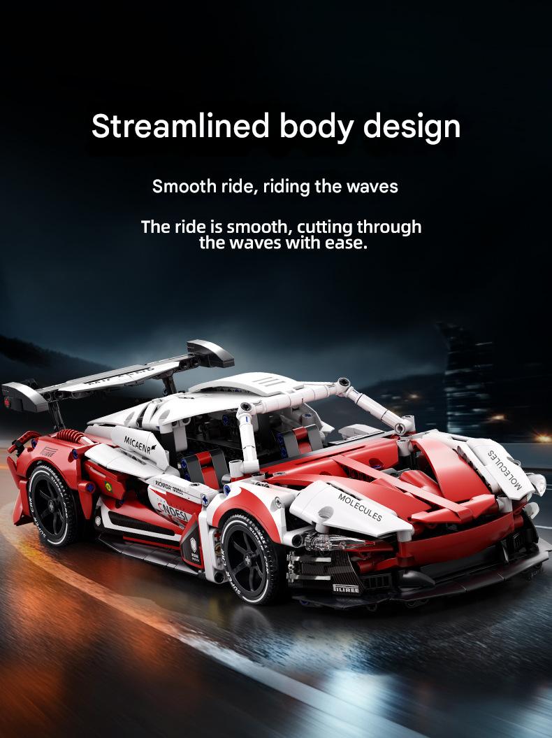Supercar Building Kit – 1:14 Scale High Detail Sports Car Display Set
