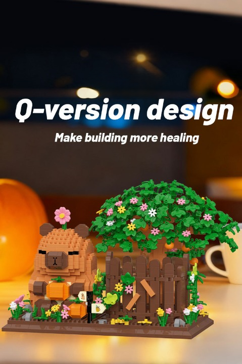 Capybara Pen Holder Building Kit – Cute Tree House Micro Build