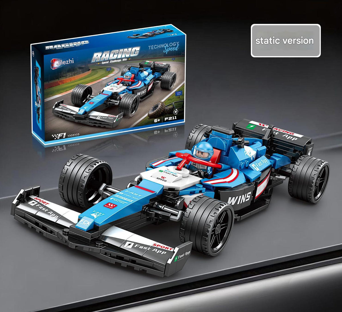 Formula Racing Car Building Kit – Mini Open-Wheel Race Car Display Collection