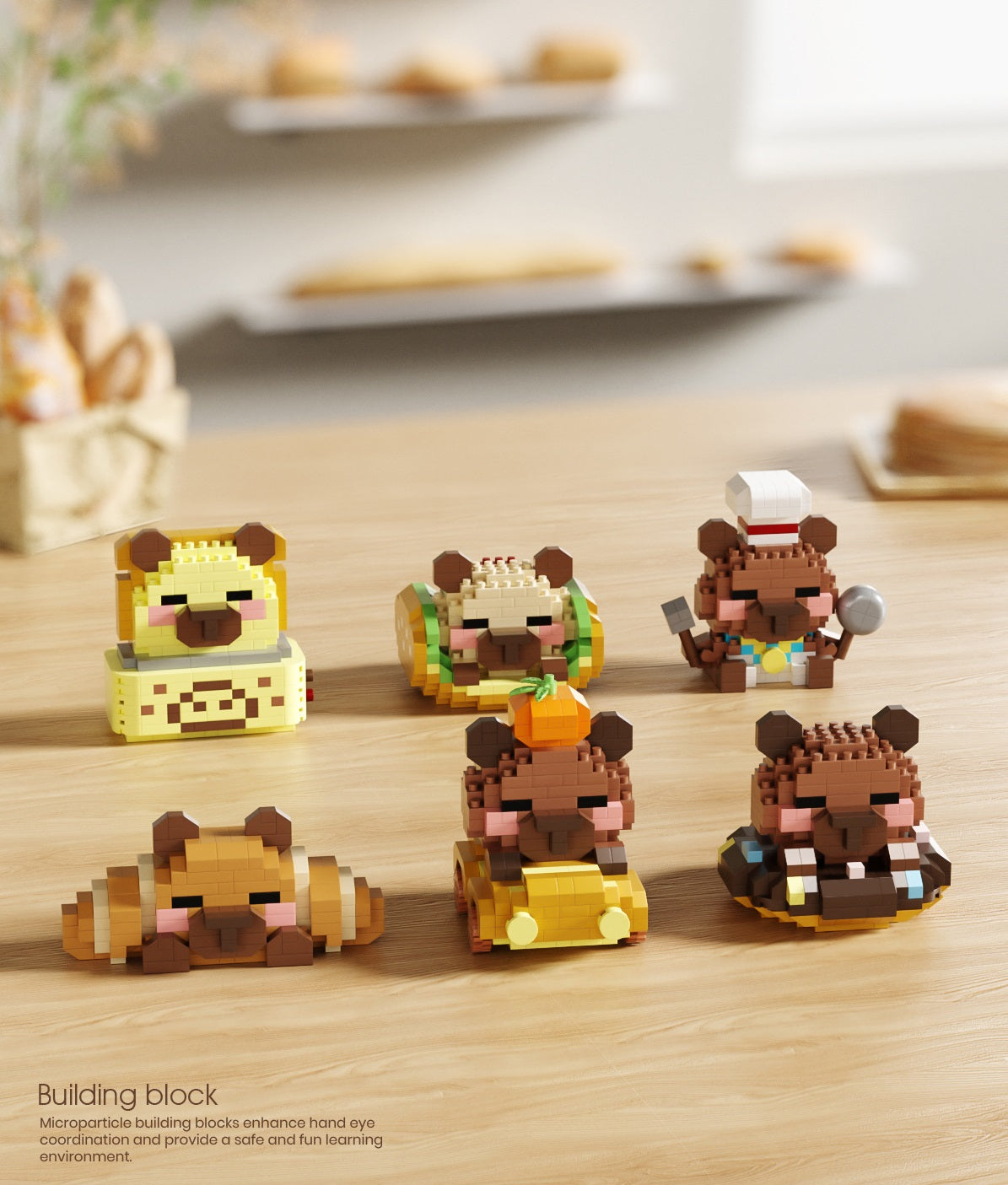 Capybara Bakery Building Kit – Cute Character Micro Build Set