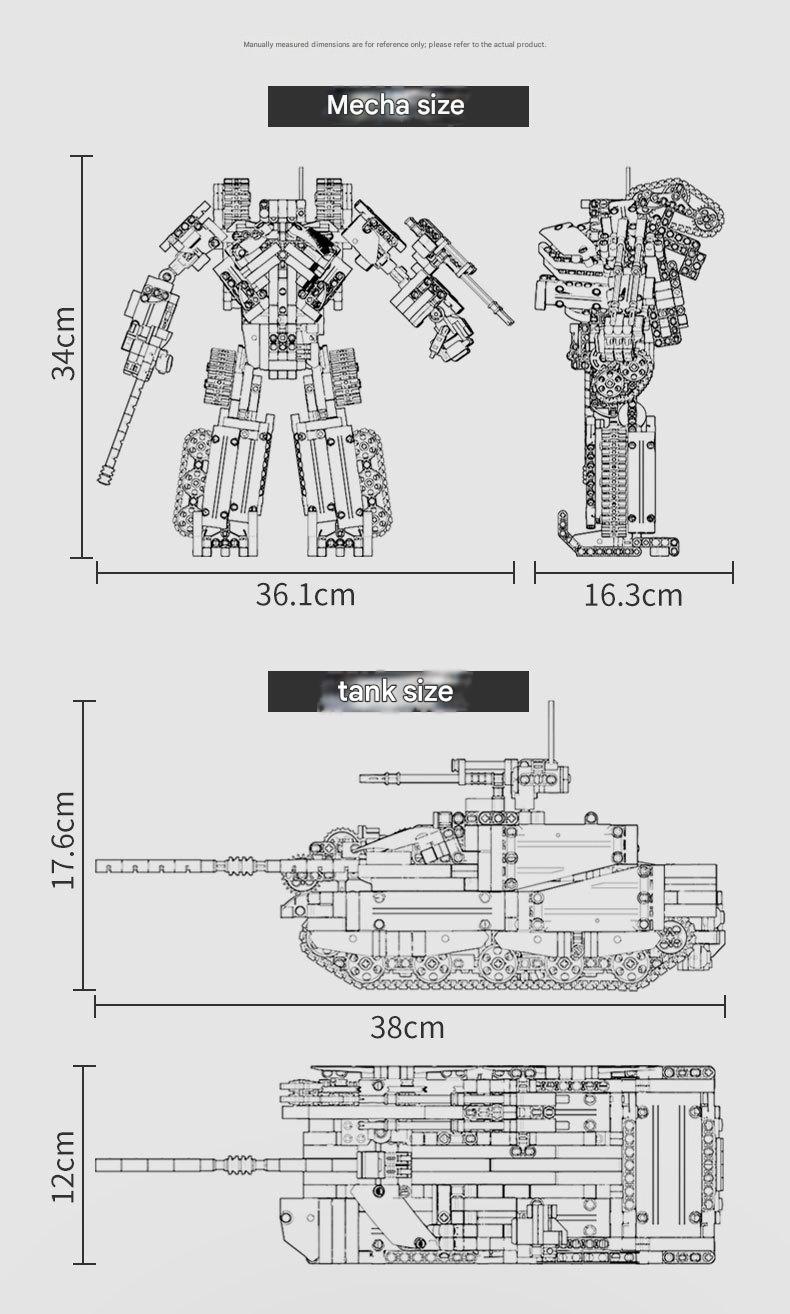 Battle Mech Building Kit – Military Transforming Robot Display