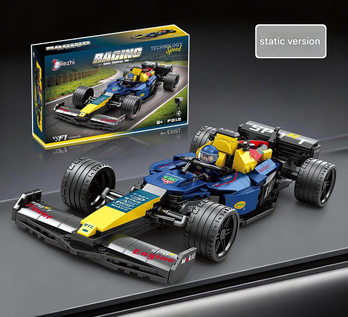Formula Racing Car Building Kit – Mini Open-Wheel Race Car Display Collection