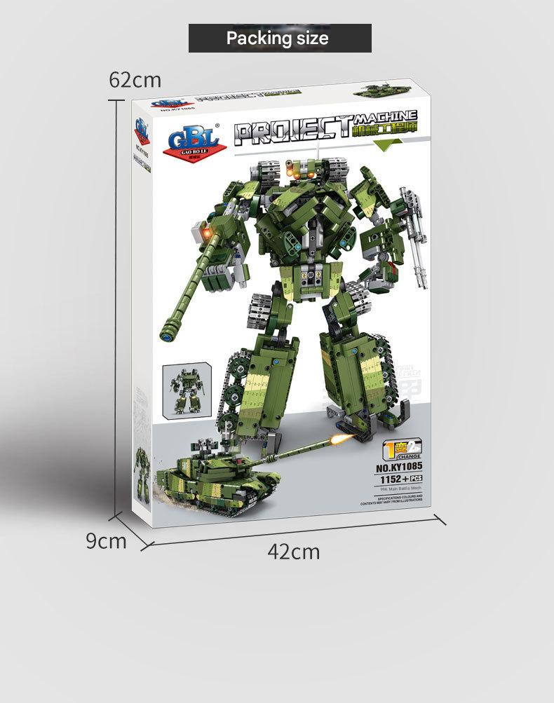 Battle Mech Building Kit – Military Transforming Robot Display