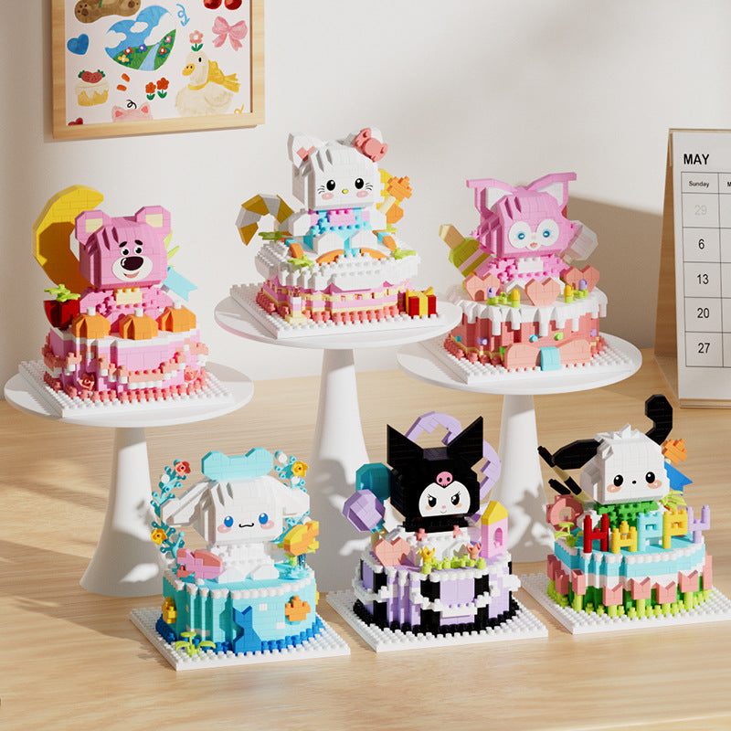 Animal Birthday Cake Building Kit – Cute Gift Box Micro Build