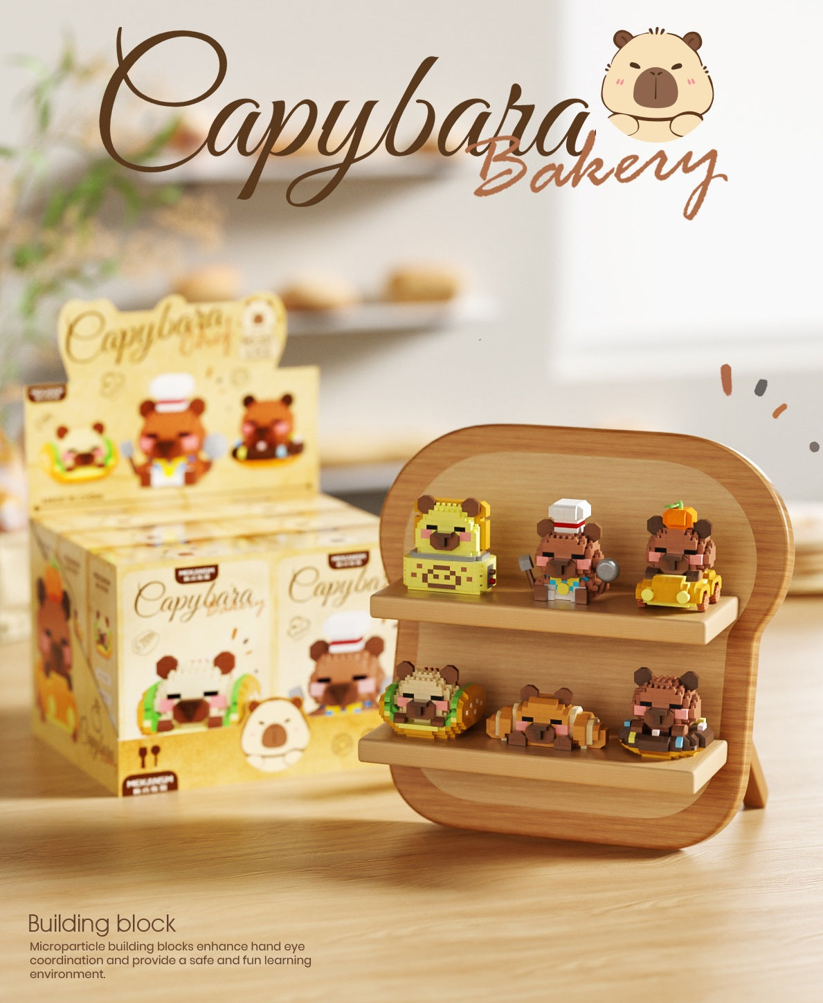 Capybara Bakery Building Kit – Cute Character Micro Build Set