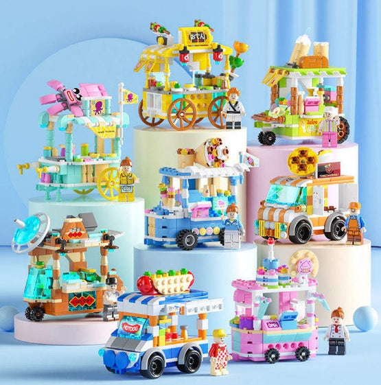 Food Truck Building Kit – City Street Food Cart Collection