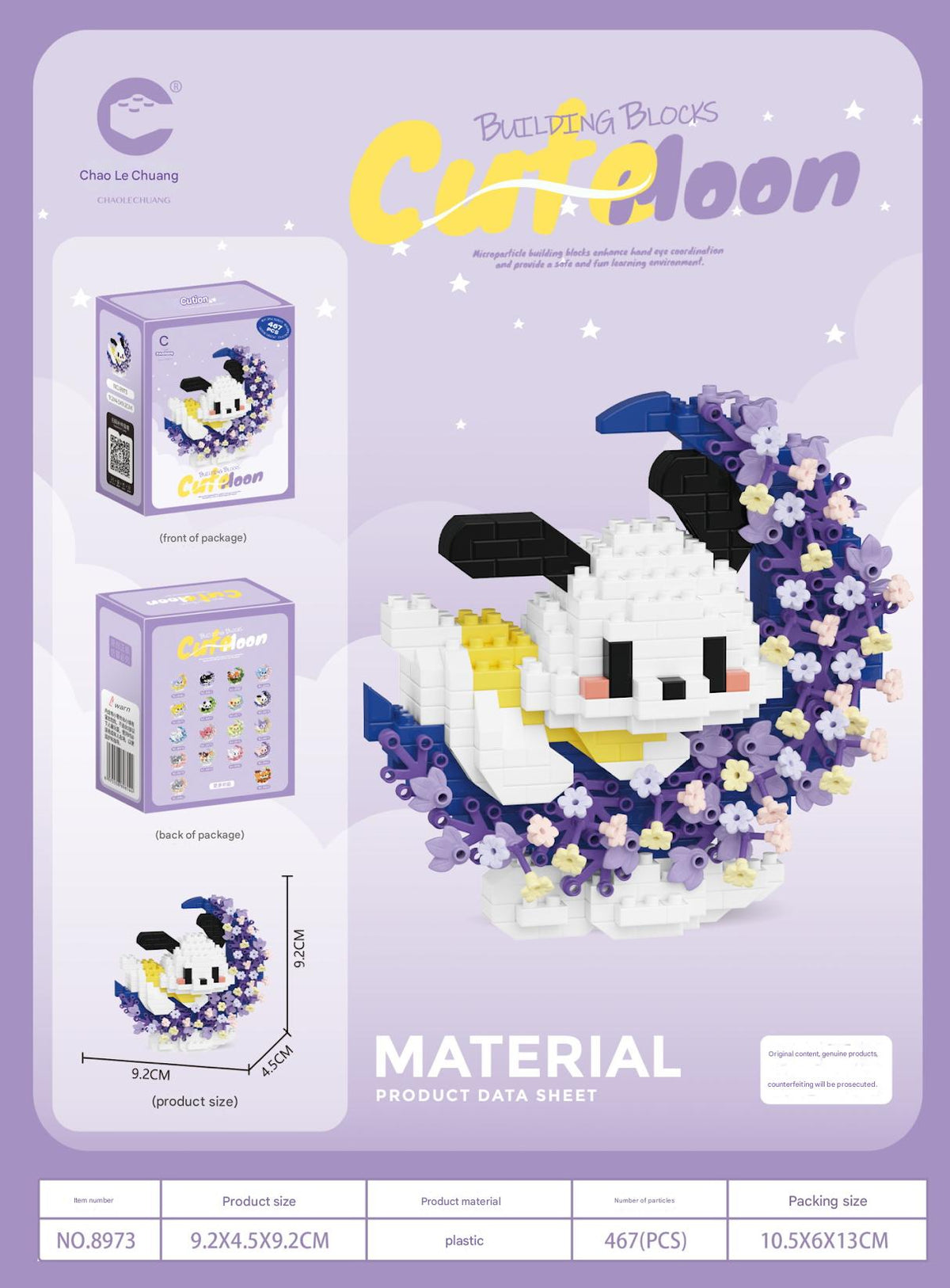 Animal Floral Wreath Building Kit – Cute Moonlit Micro Build