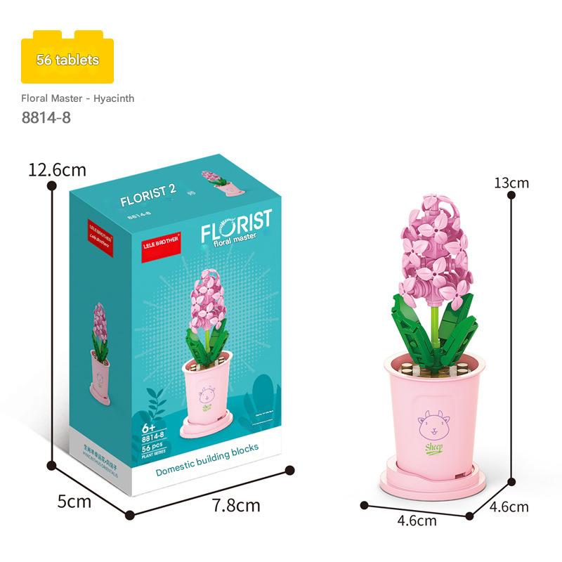 Florist Flower Pot Building Kit – Botanical Micro Build Set