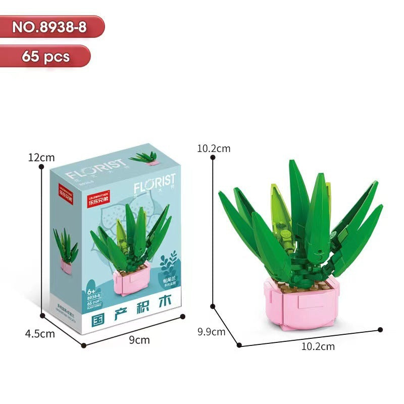 Botanical Potted Plant Building Kit – Mini Flower Micro Build