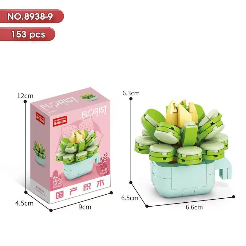 Botanical Potted Plant Building Kit – Mini Flower Micro Build