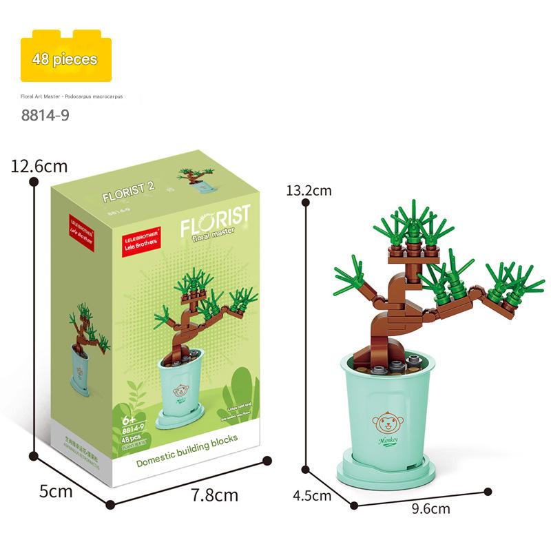 Florist Flower Pot Building Kit – Botanical Micro Build Set