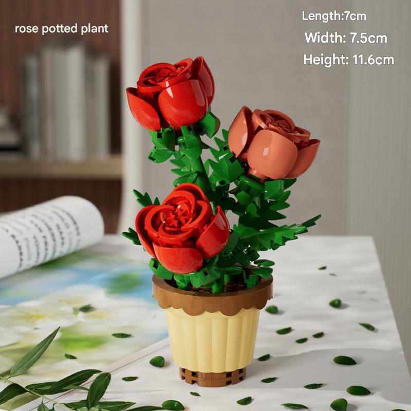 Flower Potted Plant Building Kit – Botanical Garden Micro Build Display