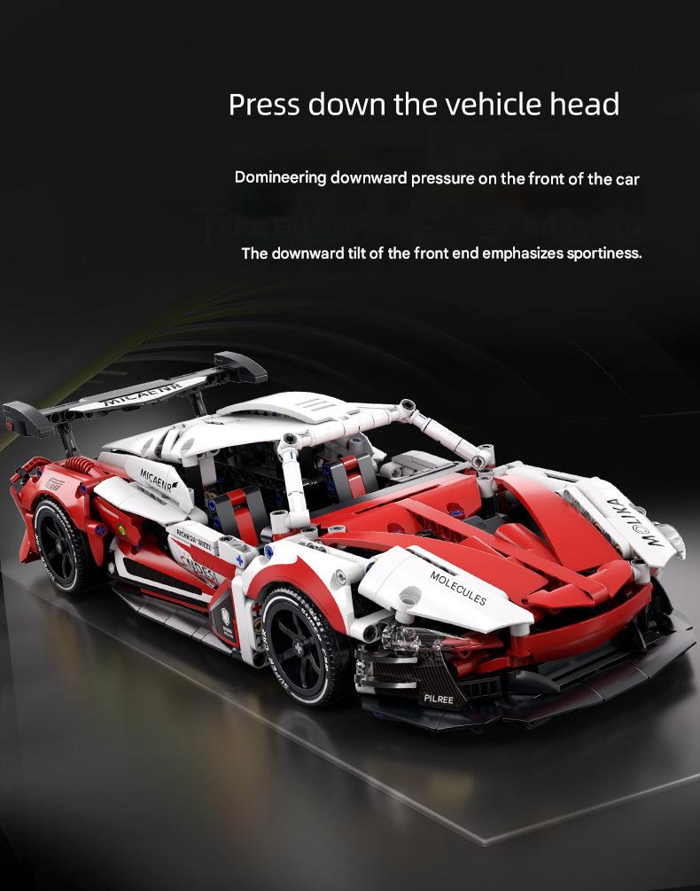 Supercar Building Kit – 1:14 Scale High Detail Sports Car Display Set