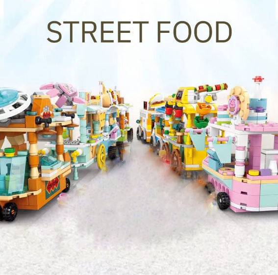 Food Truck Building Kit – City Street Food Cart Collection