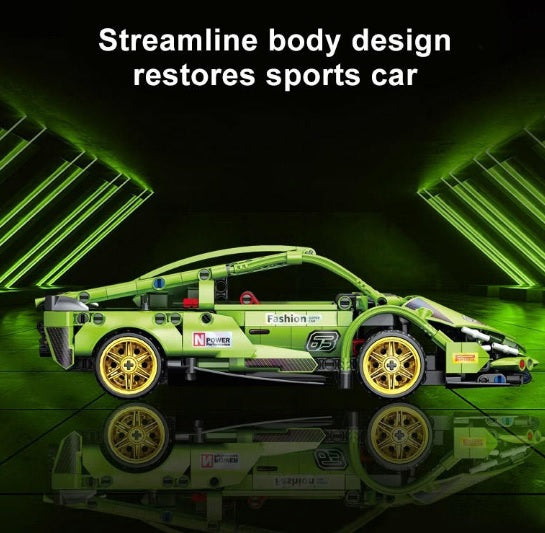 Pull Back Sports Car Building Kit – 1:18 Scale Supercar Micro Build