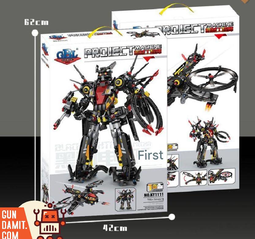 Black Lightning Mecha Building Kit – Twin Wing Combat Robot Display