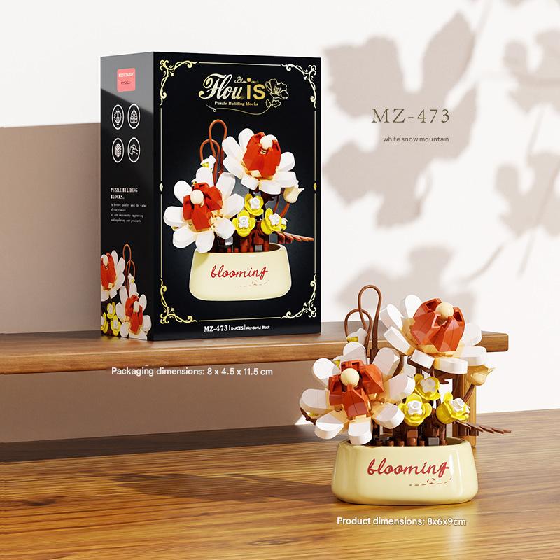 Flower Pot Garden Building Kit – Mini Floral Micro Build Set