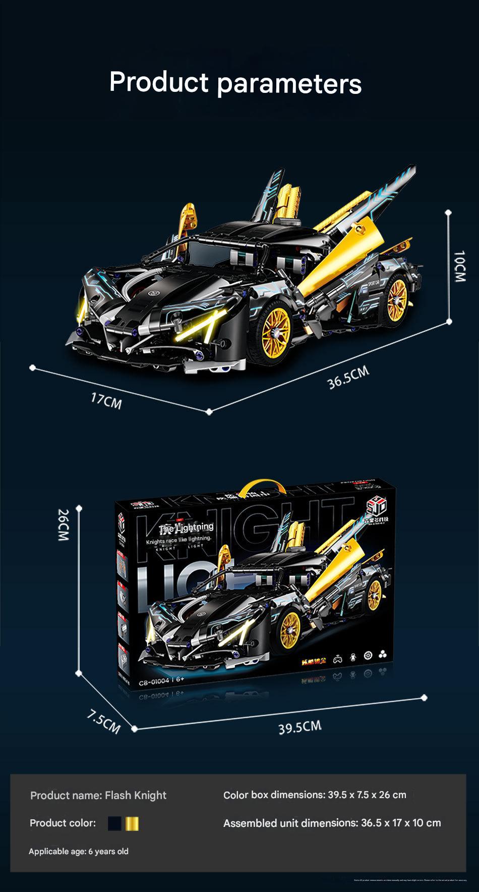 Black Gold Supercar Building Kit – Italian Sports Car Display