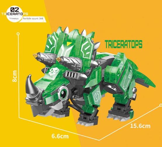 Glow in the Dark Dinosaur Building Kit – Mechanical Dino Display | 350-380 Pcs