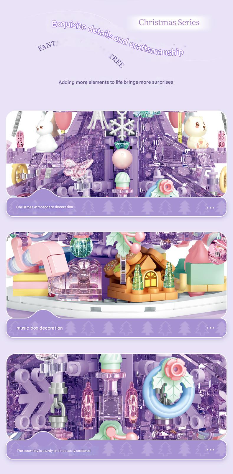 Christmas Crystal Tree Building Kit – Purple Festive Display