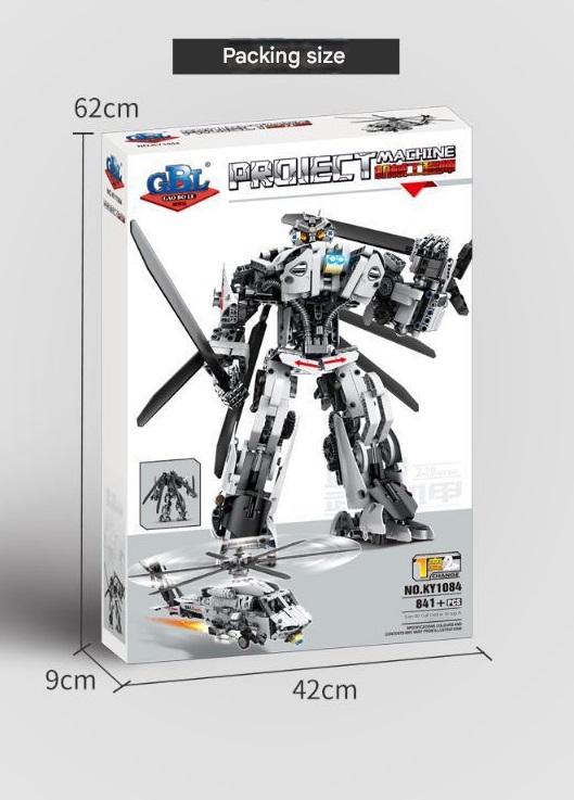 Armed Mecha Building Kit – Futuristic Transforming Combat Robot