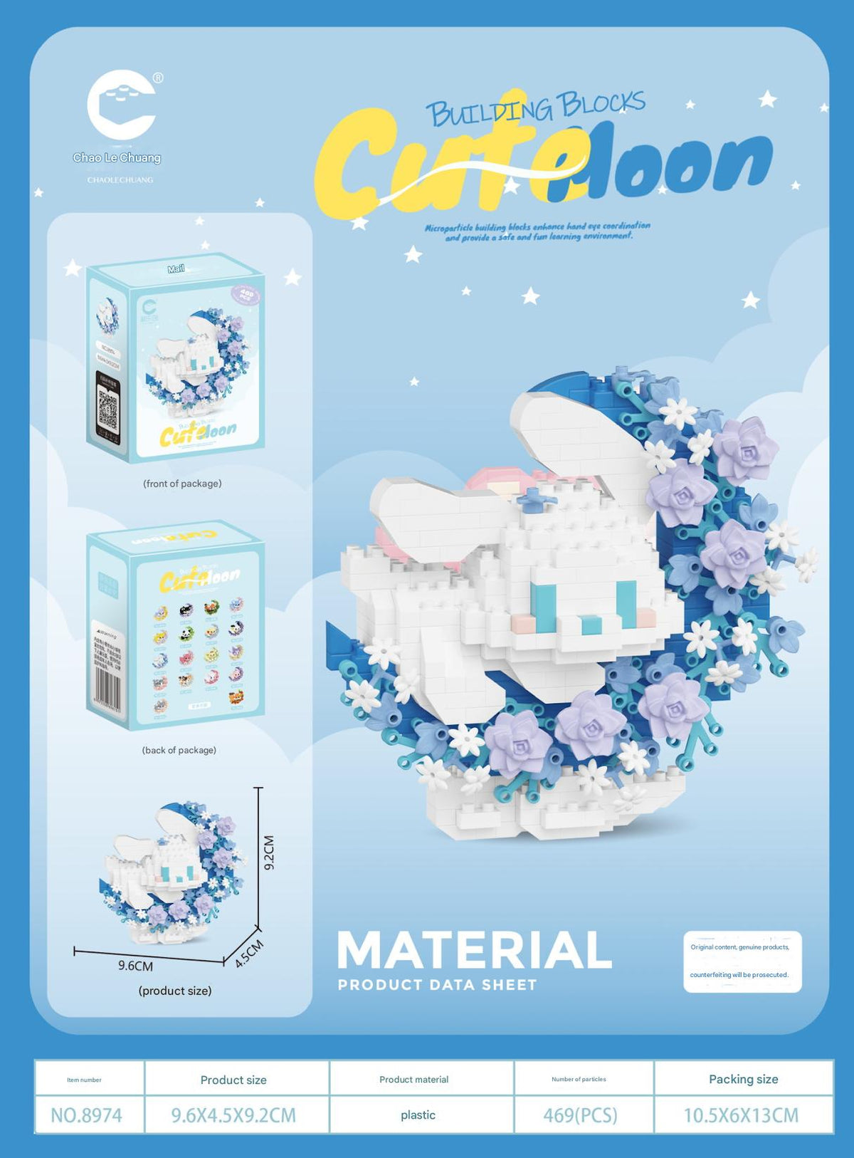 Animal Floral Wreath Building Kit – Cute Moonlit Micro Build